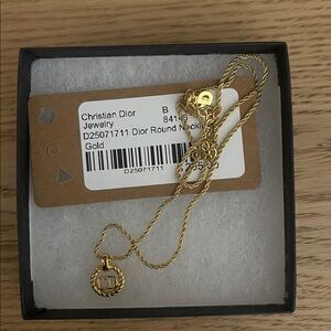 Dior Gold Pendant Necklace